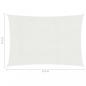 Preview: Sonnensegel 160 g/m² Weiß 3,5x4,5 m HDPE