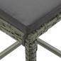 Preview: Barhocker mit Kissen 3 Stk. Grau Poly Rattan