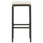 Preview: Barhocker mit Kissen 6 Stk. Braun Poly Rattan