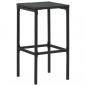 Preview: Barhocker mit Kissen 6 Stk. Schwarz Poly Rattan