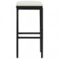 Preview: Barhocker mit Kissen 6 Stk. Schwarz Poly Rattan