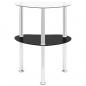 Preview: Beistelltisch mit 2 Ablagen Transparent 38x38x50 cm Hartglas