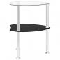 Preview: Beistelltisch mit 2 Ablagen Transparent 38x38x50 cm Hartglas