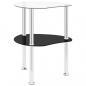 Preview: Beistelltisch mit 2 Ablagen Transparent 38x38x50 cm Hartglas