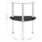Preview: Beistelltisch mit 2 Ablagen Transparent 38x38x50 cm Hartglas