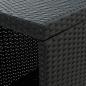 Preview: Bartisch mit Regal Schwarz 120x60x110 cm Poly Rattan