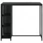 Preview: Bartisch mit Regal Schwarz 120x60x110 cm Poly Rattan