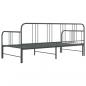 Preview: Ausziehsofa Bettgestell Grau Metall 90x200 cm