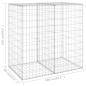 Preview: Gabionenwand mit Abdeckung Verzinkter Stahl 100x60x100 cm