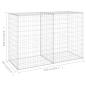 Preview: Gabionenwand mit Abdeckung Verzinkter Stahl 150x60x100 cm