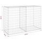 Preview: Gabionenwand mit Abdeckung Verzinkter Stahl 150x60x100 cm