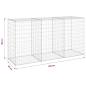 Preview: Gabionenwand mit Abdeckung Verzinkter Stahl 200x60x100 cm