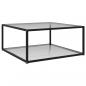 Preview: ARDEBO.de - Couchtisch Transparent 80x80x35 cm Hartglas