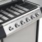 Preview: Gasgrill mit 6 Flammen Edelstahl Silbern