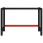 Preview: Werkbankgestell Metall 120x57x79 cm Schwarz und Rot