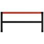 Preview: Werkbankgestell Metall 120x57x79 cm Schwarz und Rot