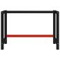 Preview: Werkbankgestell Metall 120x57x79 cm Schwarz und Rot