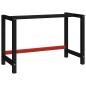 Preview: Werkbankgestell Metall 120x57x79 cm Schwarz und Rot