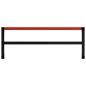 Preview: Werkbankgestell Metall 150x57x79 cm Schwarz und Rot