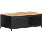 Preview: Couchtisch 90x50x37 cm Raues Mango-Massivholz 