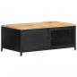 Preview: Couchtisch 90x50x37 cm Raues Mango-Massivholz 