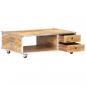 Preview: Couchtisch 89x59x33 cm Massives Raues Mangoholz 