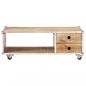Preview: Couchtisch 89x59x33 cm Massives Raues Mangoholz 