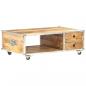 Preview: Couchtisch 89x59x33 cm Massives Raues Mangoholz 