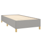 Preview: Bettgestell ohne Matratze Hellgrau 90x200 cm Stoff