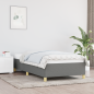Preview: Bettgestell ohne Matratze Dunkelgrau 90x200 cm Stoff