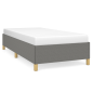 Preview: Bettgestell ohne Matratze Dunkelgrau 90x200 cm Stoff
