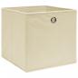 Preview: Aufbewahrungsboxen 10 Stk. Vliesstoff 28x28x28 cm Creme