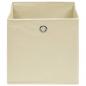 Preview: Aufbewahrungsboxen 10 Stk. Vliesstoff 28x28x28 cm Creme