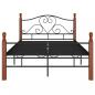 Preview: Bettgestell Schwarz Metall 120x200 cm