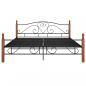 Preview: Bettgestell Schwarz Metall 200x200 cm