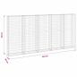Preview: Gabionenwand mit Abdeckung Verzinkter Stahl 300x30x150 cm