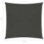Preview: Sonnensegel 160 g/m² Anthrazit 3x3 m HDPE