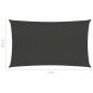 Preview: Sonnensegel 160 g/m² Anthrazit 2,5x5 m HDPE