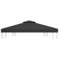 Preview: Pavillon-Dachplane mit Kaminabzug 310 g/m² 4x3 m Schwarz