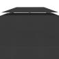 Preview: Pavillon-Dachplane mit Kaminabzug 310 g/m² 4x3 m Schwarz