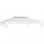 Preview: Pavillon-Dachplane mit Kaminabzug 310 g/m² 4x3 m Weiß