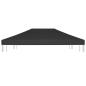 Preview: Pavillondach 270 g/m² 4x3 m Schwarz