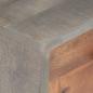 Preview: Nachttisch Grau 40x30x50 cm Raues Mango-Massivholz