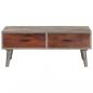 Preview: Couchtisch Grau 100x60x40 cm Raues Mango-Massivholz
