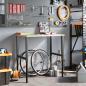 Preview: Werkbankgestell Verstellbar 2 Stk. Metall 55x(69-95,5) cm