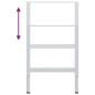 Preview: Werkbankgestell Verstellbar 2 Stk. Metall 55x(69-95,5) cm Grau