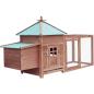 Preview: Hühnerstall mit Legenest Mokka 190x72x102 cm Tanne Massivholz 