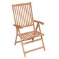 Preview: Verstellbare Gartenstühle 6 Stk. Massivholz Teak