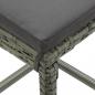 Preview: Barhocker mit Kissen 2 Stk. Grau Poly Rattan
