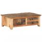 Preview: Couchtisch 90x50x31 cm Recyceltes Massivholz